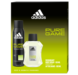 ADIDAS ajándékcsomag PURE GAME (After Shave + dezodor) 2024