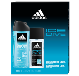 ADIDAS ajándékcsomag ICE DIVE (Natural spray + tusfürdő 250 ml) 2024