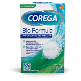 Corega Bio Formula antibakteriális hatású műfogsortisztító tabletta 30 db