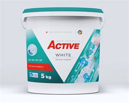 Active mosópor 5 kg vödrös White (65 mosás)