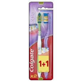 COLGATE fogkefe ZigZag Plus közepes 1+1 db