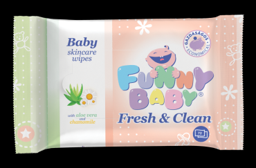 Funny baby törlőkendő Fresh&Clean 72 lap