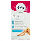 VEET Pure gyanta szalagok lábra és testre 40 db érzékeny bőrre