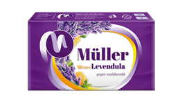 Müller papírzsebkendő 10x10 db Mézes Levendula