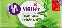 Müller papírzsebkendő 100 db Bambusz-Fehér tea 4 rétegű