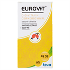 Eurovit C-vitamin 1000 mg retard+D-vitamin 2000 NE csipkebogyóval 45 db