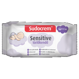 SUDOCREM törlőkendő 55 lap Sensitive