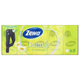 Zewa Deluxe papírzsebkendő 3 rétegű 10x10 db Camomile Comfort