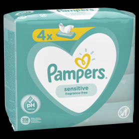 Pampers törlőkendő 4x52 db Sensitive