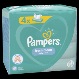 Pampers törlőkendő 4x52 db Fresh Clean