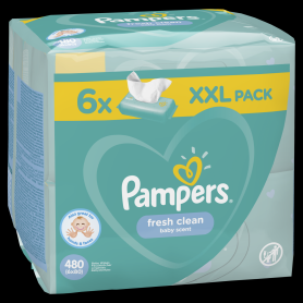 Pampers törlőkendő Fresh Clean 6x80 db