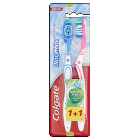 COLGATE fogkefe Max white közepes 1+1