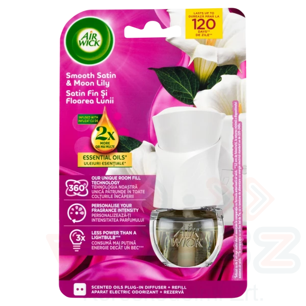 AirWick Elektromos Készülék Utántöltővel Bársonyos Szatén & Liliom 19 ml Kép