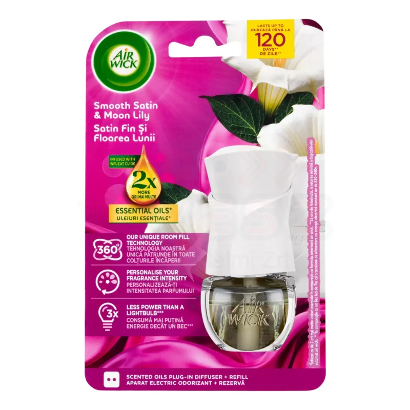 AirWick Elektromos Készülék Utántöltővel Bársonyos Szatén & Liliom 19 ml Kép