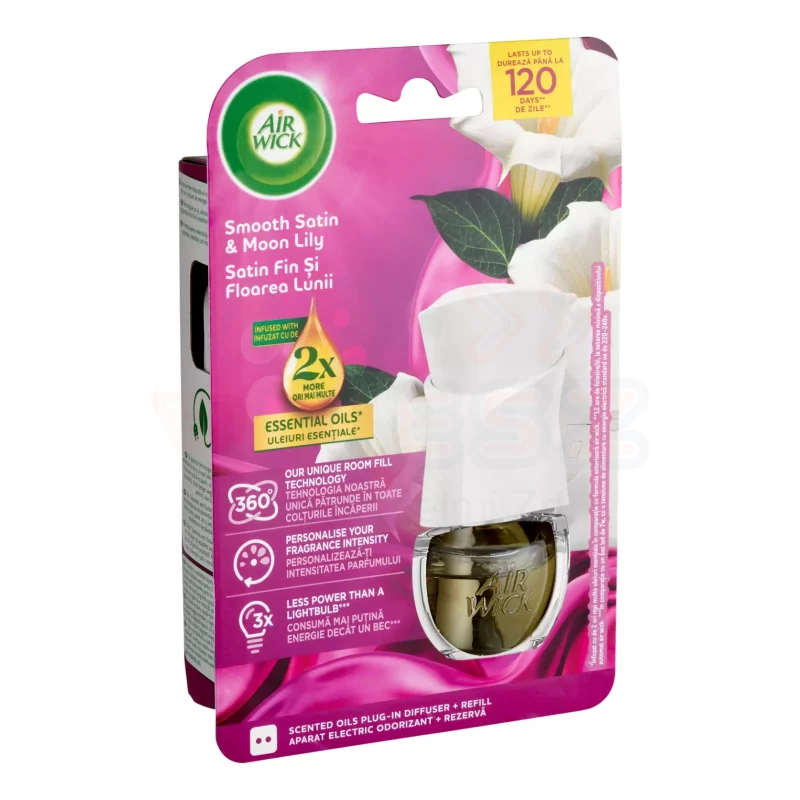 AirWick Elektromos Készülék Utántöltővel Bársonyos Szatén & Liliom 19 ml Kép