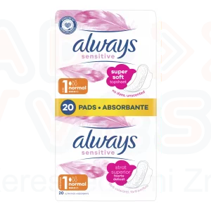 Always egészségügyi betét Duo Sensitive Normal 20 db