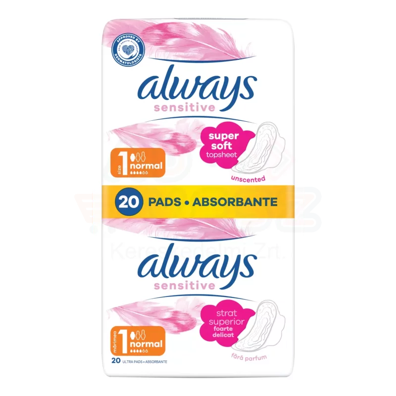 Always egészségügyi betét Duo Sensitive Normal 20 db Kép