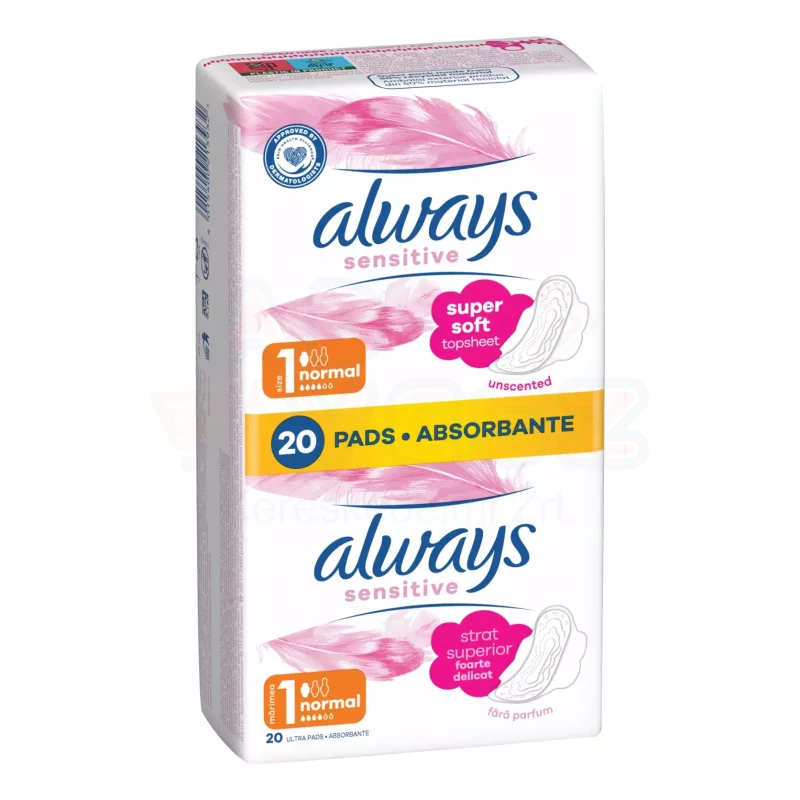 Always egészségügyi betét Duo Sensitive Normal 20 db Kép