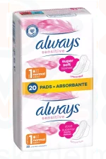 Always egészségügyi betét Duo Sensitive Normal 20 db Kép