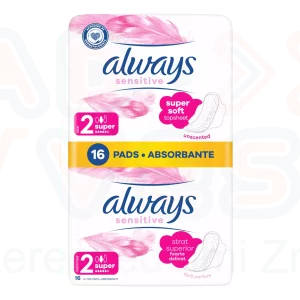 Always egészségügyi betét Duo Sensitive Super 16 db
