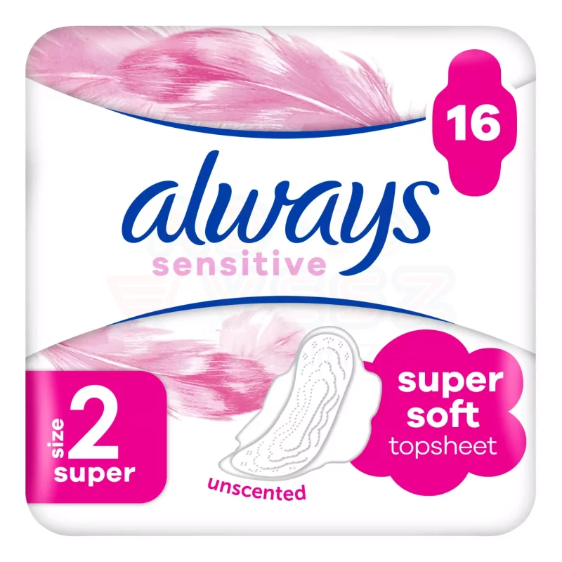 Always egészségügyi betét Duo Sensitive Super 16 db Kép