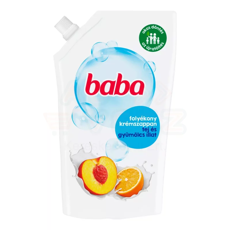 BABA folyékony szappan utántöltő 500 ml Tej Gyümölcs Kép