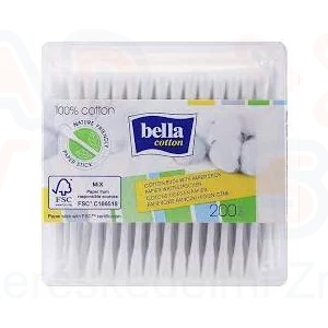 BELLA COTTON Fültisztító Pálcika, Tégladobozos 200 db