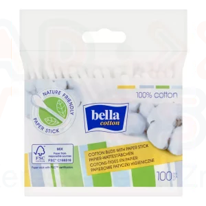 BELLA COTTON Fültisztító Pálcika, Fóliatasakos Utántöltő 100 db