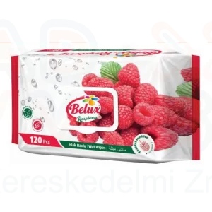 BELUX nedves törlőkendő málna (RASPBERRY) 120 db flip top