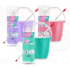 Bonus+ MicroMop Soft szett vödör+ alukróm nyél+ Soft fej