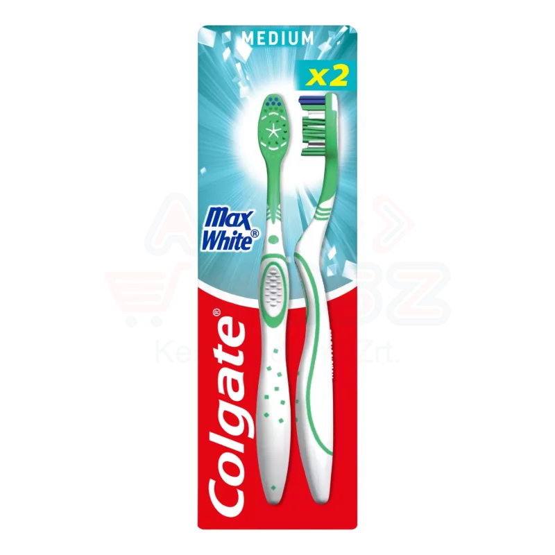 COLGATE fogkefe Max white közepes 1+1 Kép