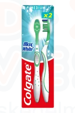 COLGATE fogkefe Max white közepes 1+1 Kép