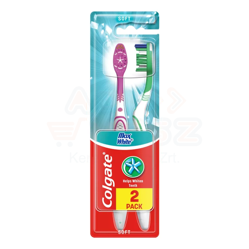 COLGATE fogkefe Max white lágy 1+1 Kép