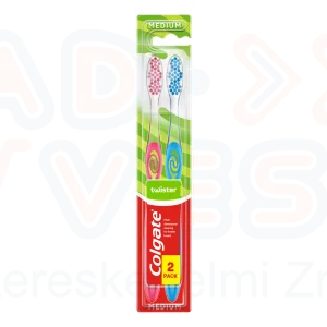 COLGATE fogkefe Twister Medium Duo