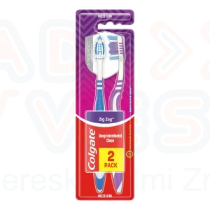 COLGATE fogkefe ZigZag Plus közepes 1+1 db