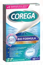 Corega Bio Formula antibakteriális hatású műfogsortisztító tabletta 30 db Kép