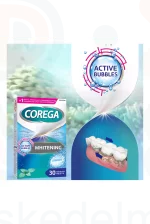 Corega Whitening antibakteriális hatású műfogsortisztító tabletta 30 db Kép