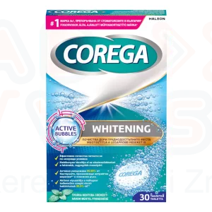 Corega Whitening antibakteriális hatású műfogsortisztító tabletta 30 db