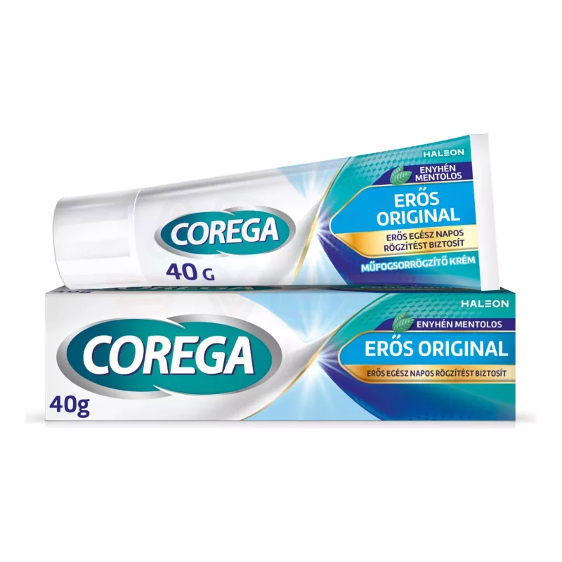 Corega Erős műfogsorrögzítő krém 40 g Original/Extra Strong Kép