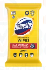 DOMESTOS fertőtlenítő törlőkendő 60 db Lemon Kép
