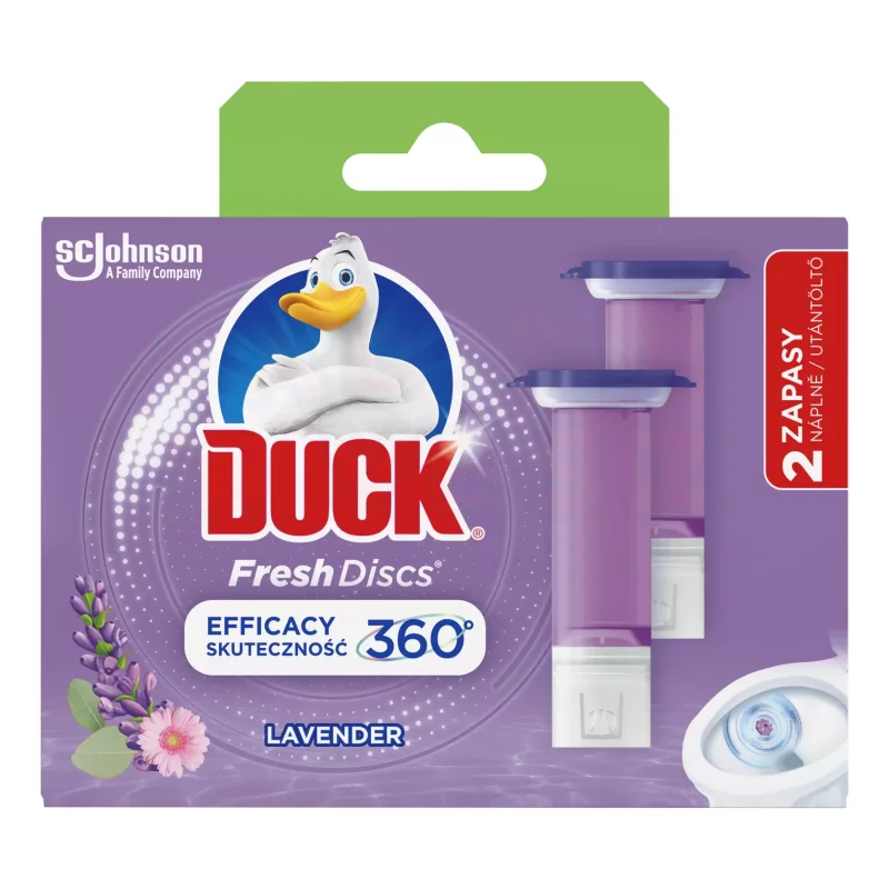 Duck® Fresh Discs zselés WC-öblítő korong utántöltő 2x36 ml Levendula Kép