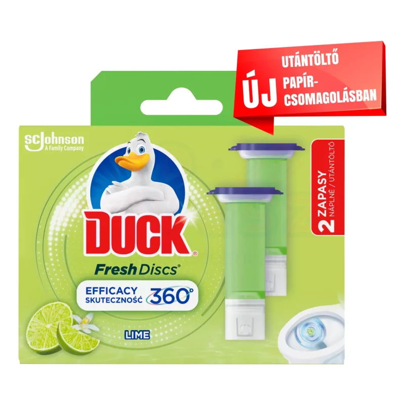 Duck® Fresh Discs zselés WC-öblítő korong utántöltő 2x36 ml Lime Kép