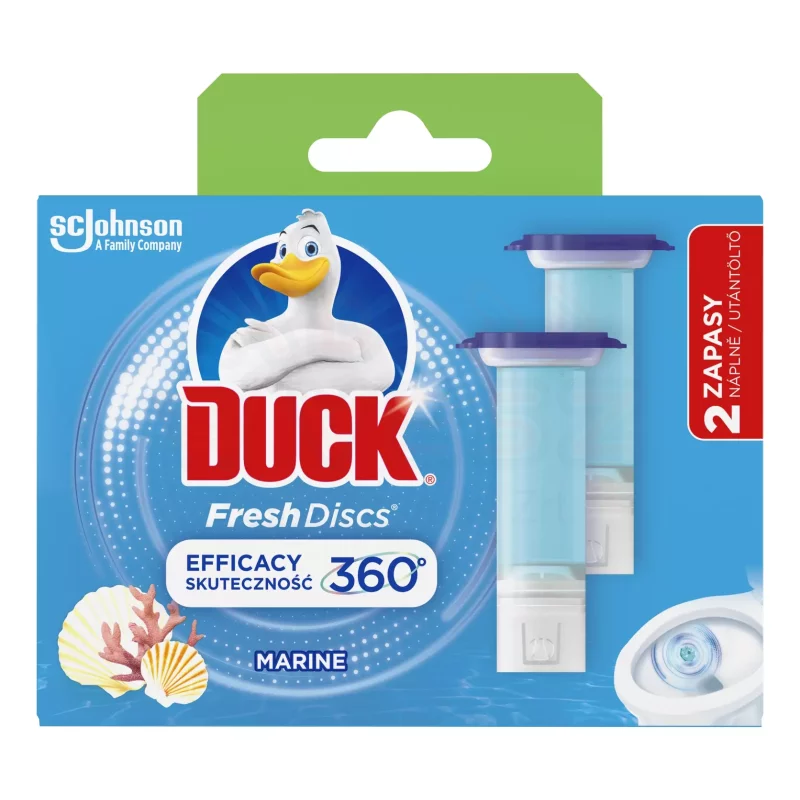 Duck® Fresh Discs zselés WC-öblítő korong utántöltő 2x36 ml Marine Kép
