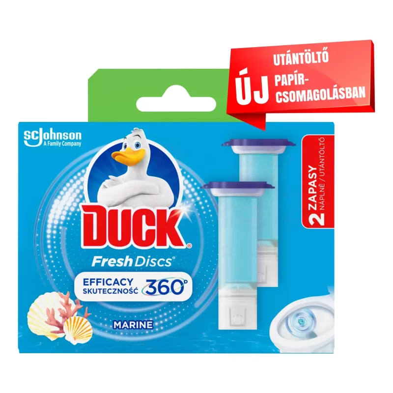 Duck® Fresh Discs zselés WC-öblítő korong utántöltő 2x36 ml Marine Kép