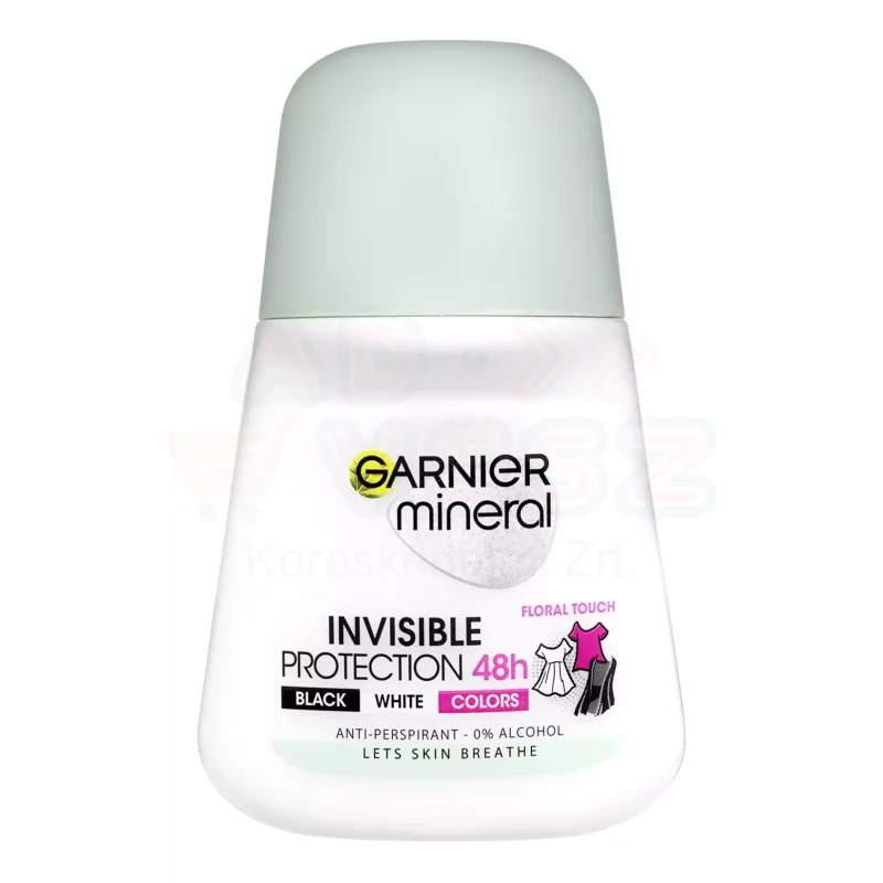 GARNIER Mineral Deo Roll-On 50 ml Invisible Black&White Floral Touch Kép