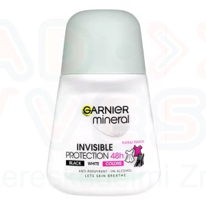 GARNIER Mineral Deo Roll-On 50 ml Invisible Black&White Floral Touch