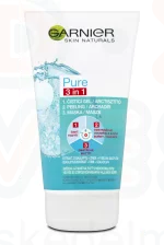GARNIER Skin Naturals Pure Active 3in1 Charcoal Problémás Zsíros Bőrre 150 ml Kép