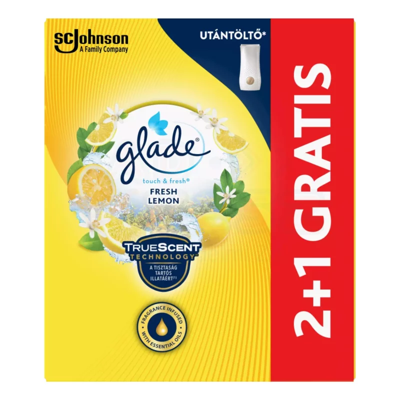 Glade® Touch&Fresh utántöltő 10 ml 2+1 Friss citrom Kép