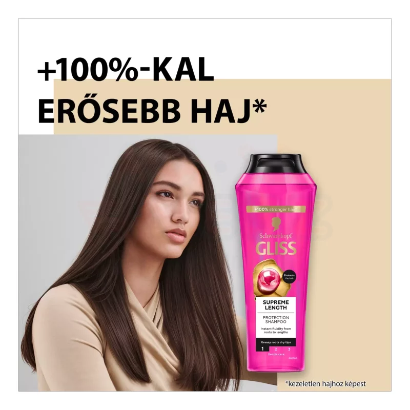 Gliss hajregeneráló sampon 250 ml Supreme Length hosszú hajra Kép