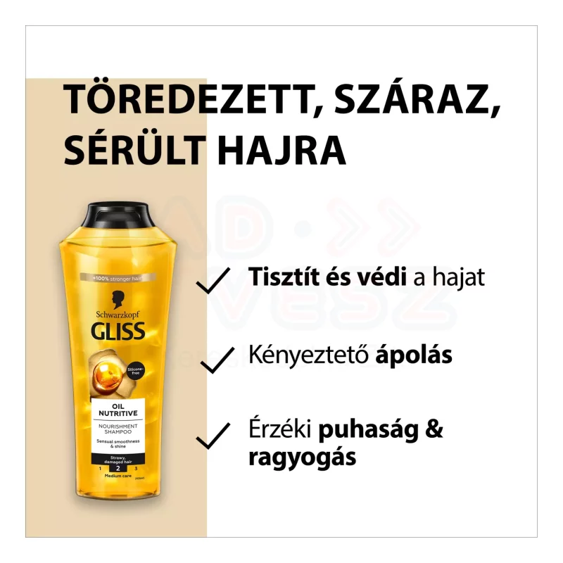 Gliss hajregeneráló sampon 250 ml Tápláló olaj Kép
